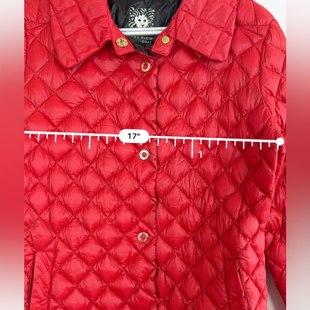 Anne Klein Red Medium Packable Down Feather Puffe… - image 5